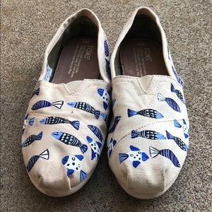 Custom painted TOMS classic slip on shoes